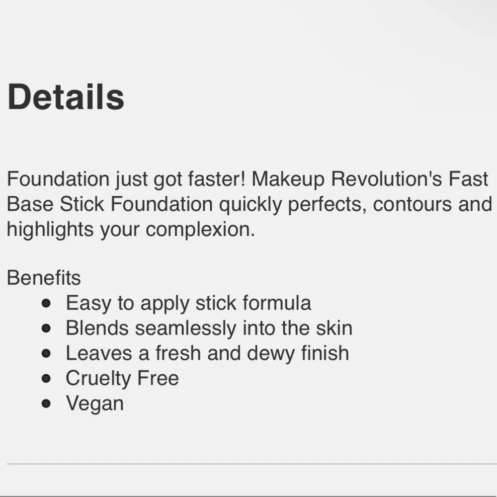 Makeup Revolution Fast Base Stick Foundation F4‎ Light Neutral Undertone Cruelty